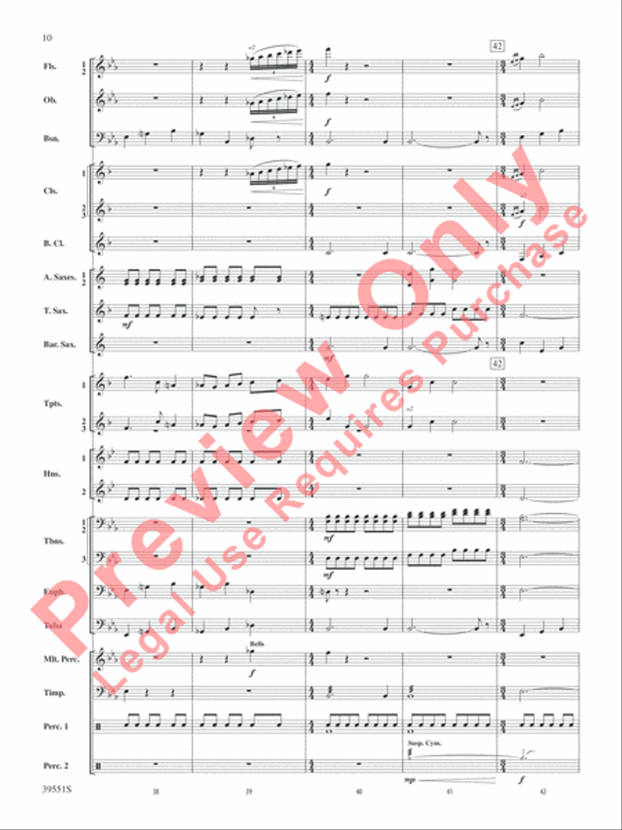 The Hobbit: An Unexpected Journey, Suite from Concert Band scores gallery preview page 11