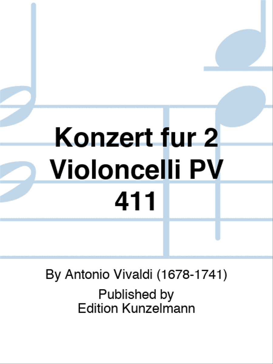 Concerto for 2 celli PV 411 Violin scores gallery preview page 1