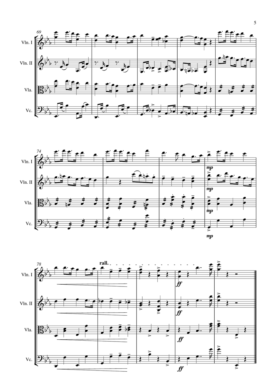 Country Gardens Country Gardens String Quartet scores gallery preview page 5