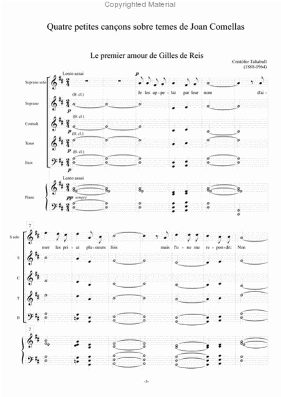 quatre petites cancons quatre petites cancons Mixed Choir scores gallery preview page 2