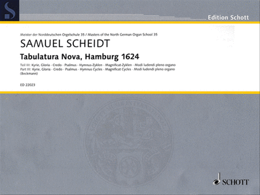 Tabulatura Nova, Hamburg 1624 – Part 3 Organ scores gallery preview page 1