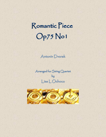 Romantic Piece Op75 No1 for String Quartet image number null