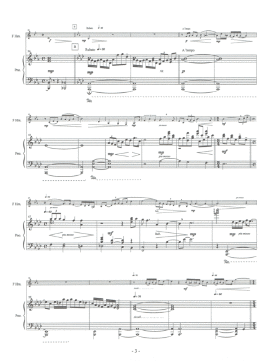 Sonata in C minor for French Horn and Piano Brass Duet scores gallery preview page 4