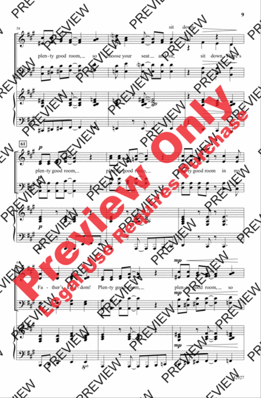 Room at the Welcome Table 4-Part scores gallery preview page 9