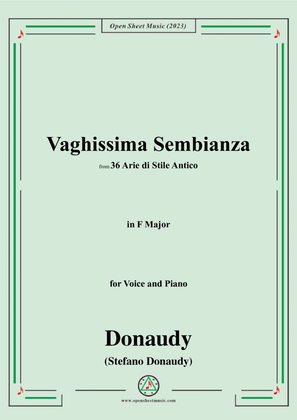 Donaudy-Vaghissima Sembianza,in F Major