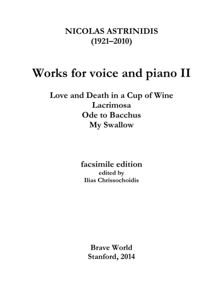 Works for Voice and Piano II