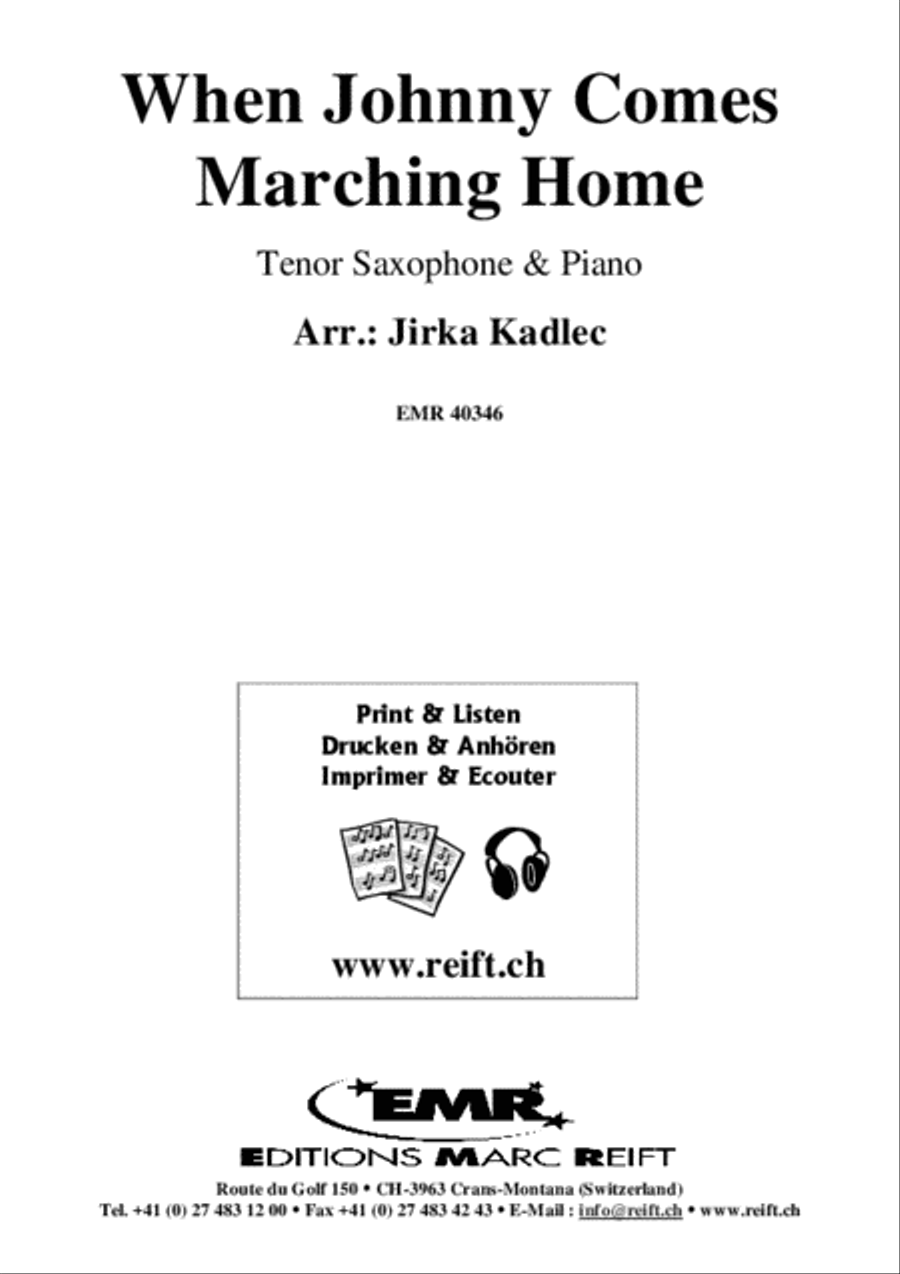 When Johnny Comes Marching Home Tenor Saxophone scores gallery preview page 2