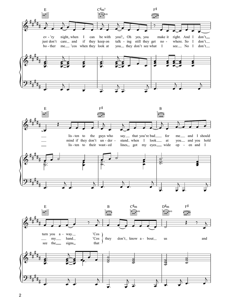 They Don't Know Piano, Vocal, Guitar scores gallery preview page 2