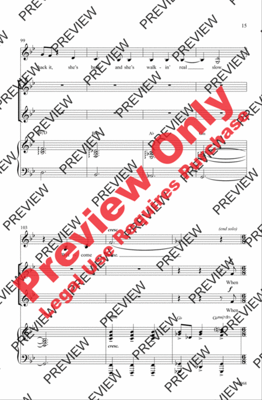 In the Heights (Choral Highlights) 2-Part scores gallery preview page 15
