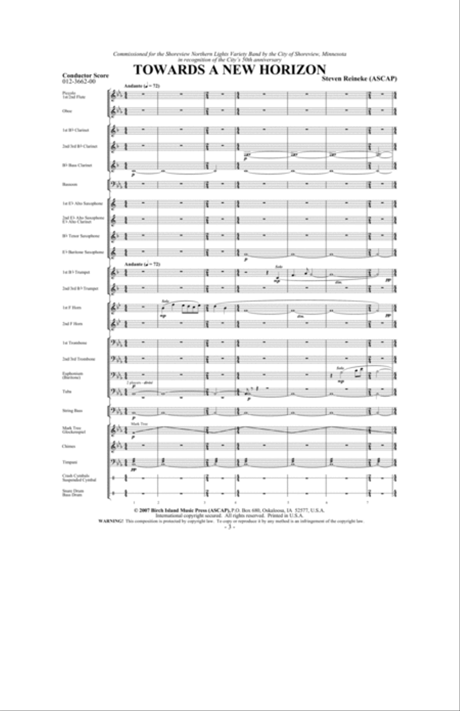 Towards a New Horizon Concert Band scores gallery preview page 2