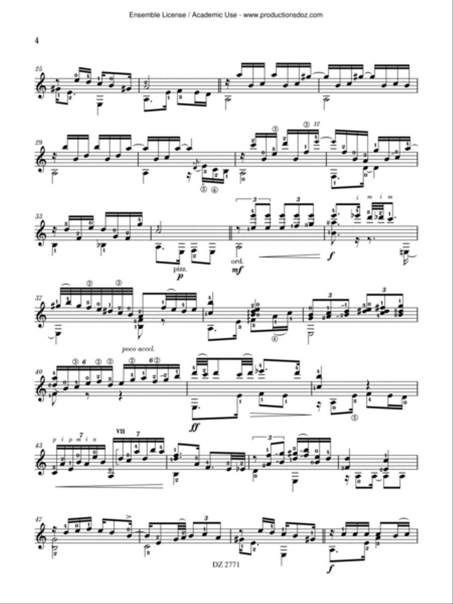 4 Argentinian Dances Classical Guitar scores gallery preview page 4