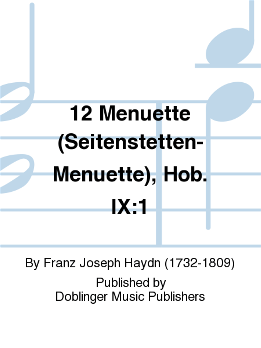 12 Menuette (Seitenstetten-Menuette), Hob. IX:1 Orchestra scores gallery preview page 1