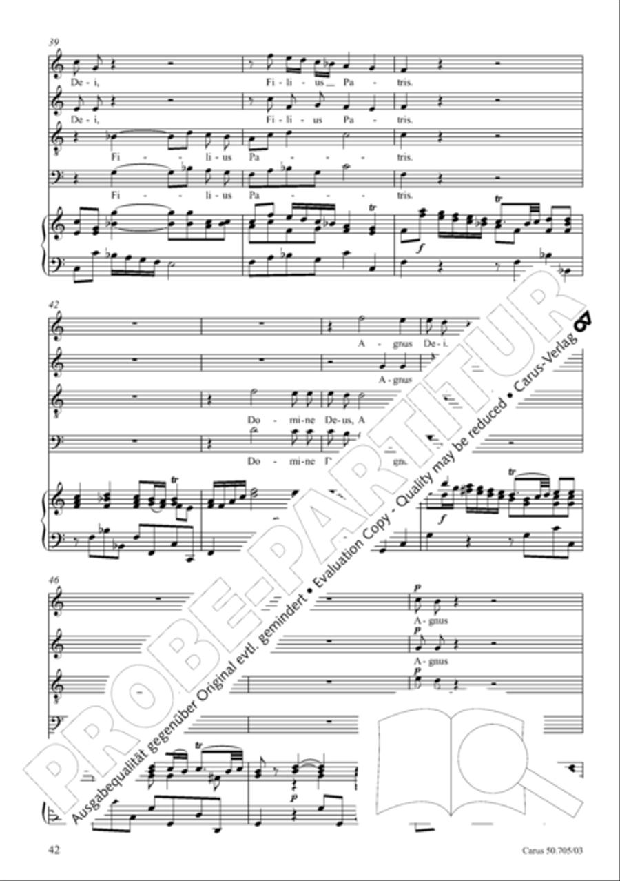 Missa in g. Hasse-Werkausgabe IV/3 4-Part scores gallery preview page 51