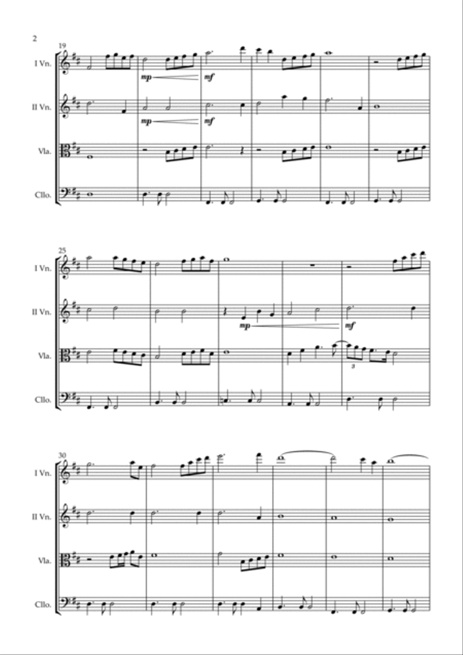 Beauty And The Beast String Quartet scores gallery preview page 2