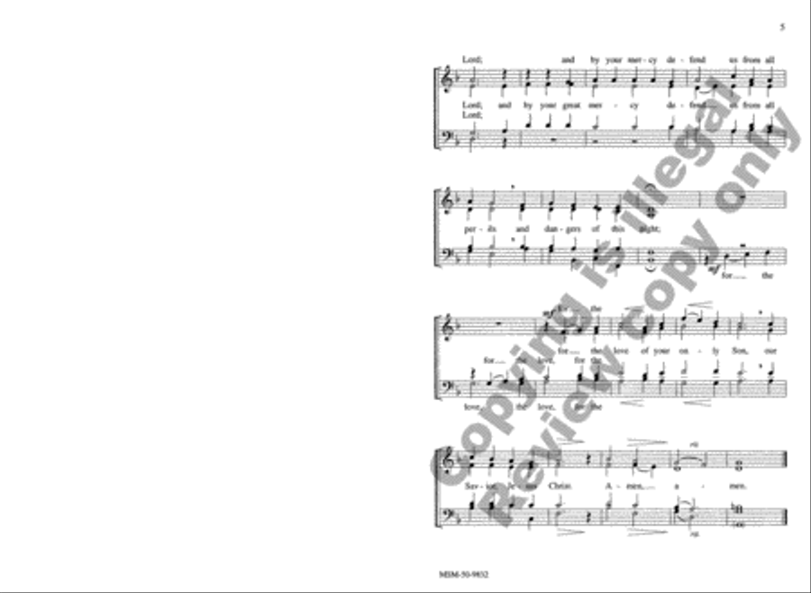 Six Choral Prayers 4-Part scores gallery preview page 5