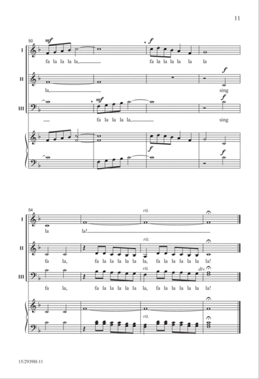 A Merry Fa La La 3-Part scores gallery preview page 12