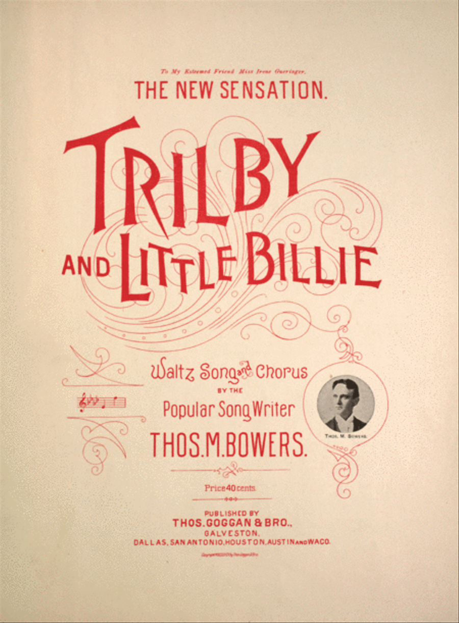 The New Sensation. Trilby and Little Billie. Waltz Song and Chorus Choir scores gallery preview page 1