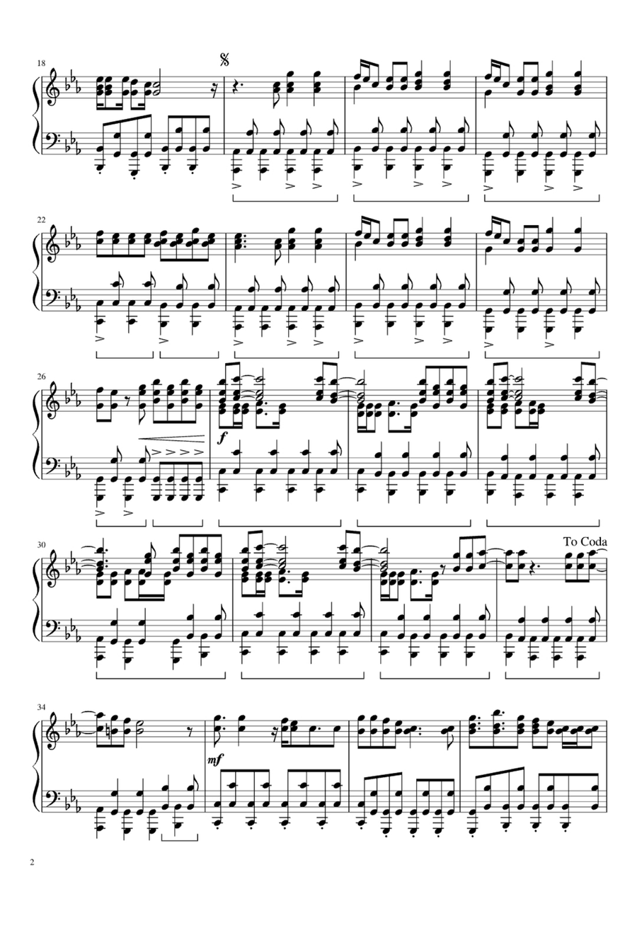 Rolling In The Deep Easy Piano scores gallery preview page 2