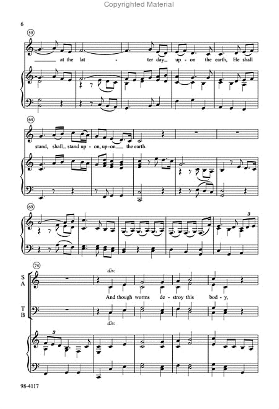 I Know That My Redeemer Liveth from Messiah 4-Part scores gallery preview page 5