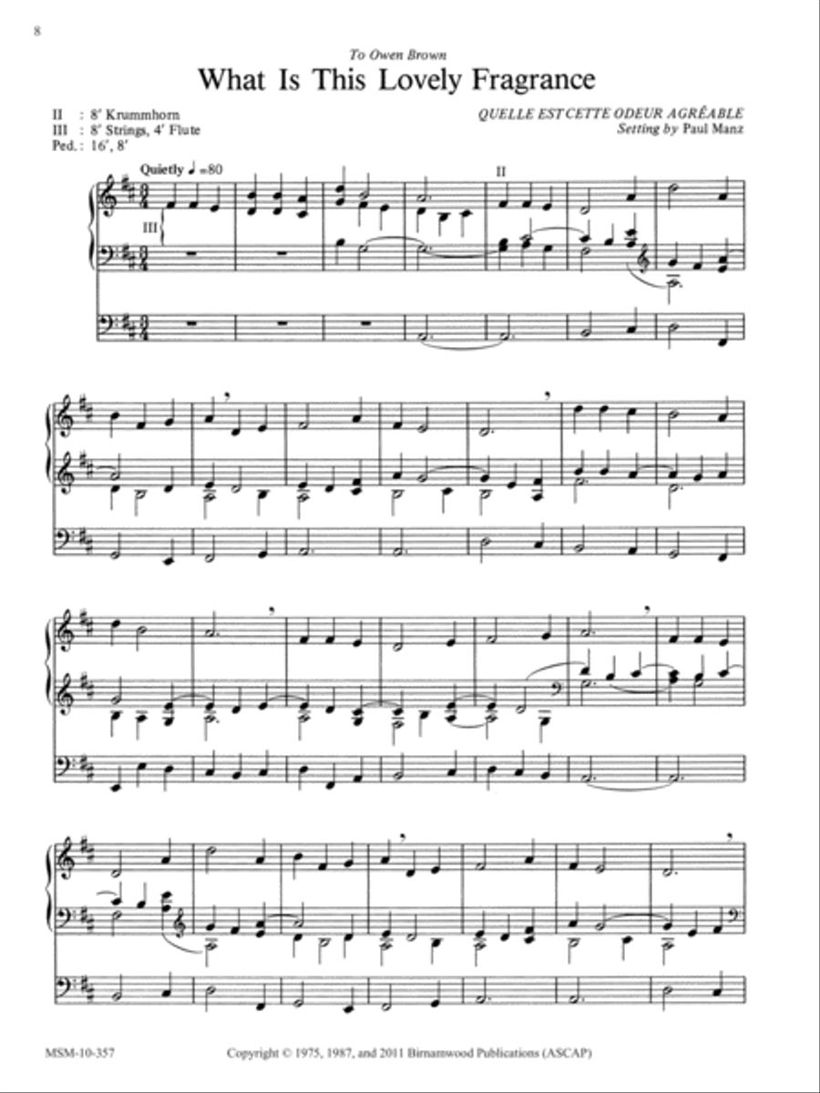 What Is This Lovely Fragrance Organ scores gallery preview page 1