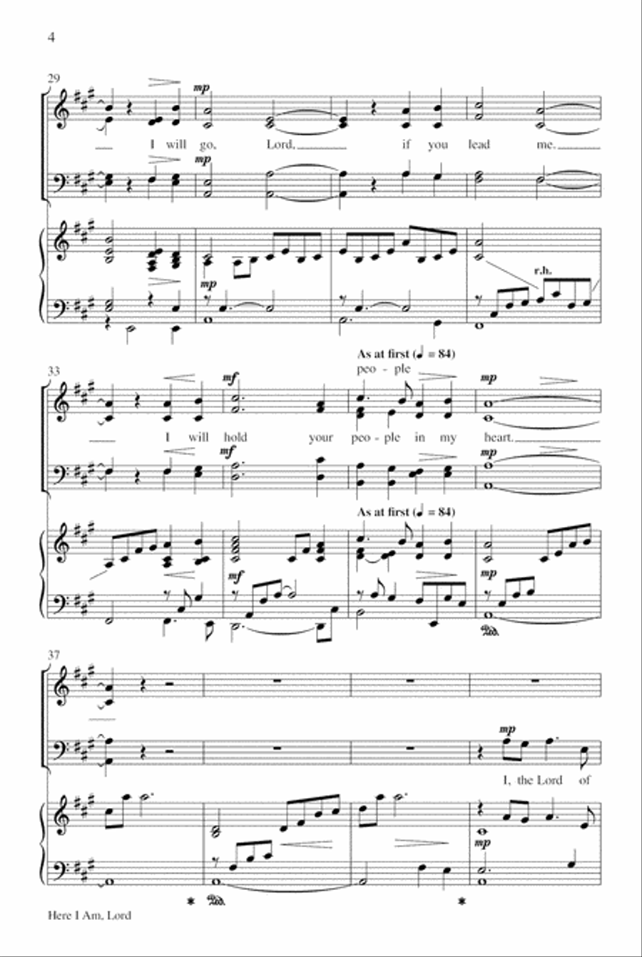 Here I Am, Lord Choir scores gallery preview page 5