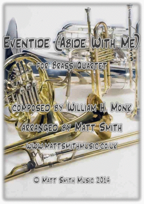 Book cover for Eventide (Abide With Me) by William H. Monk - BRASS QUARTET/QUINTET