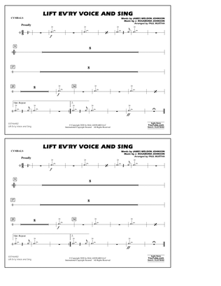 Book cover for Lift Ev'ry Voice and Sing (arr. Paul Murtha) - Cymbals