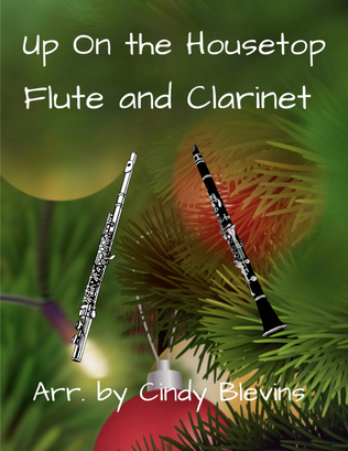Book cover for Up On the Housetop, for Flute and Clarinet