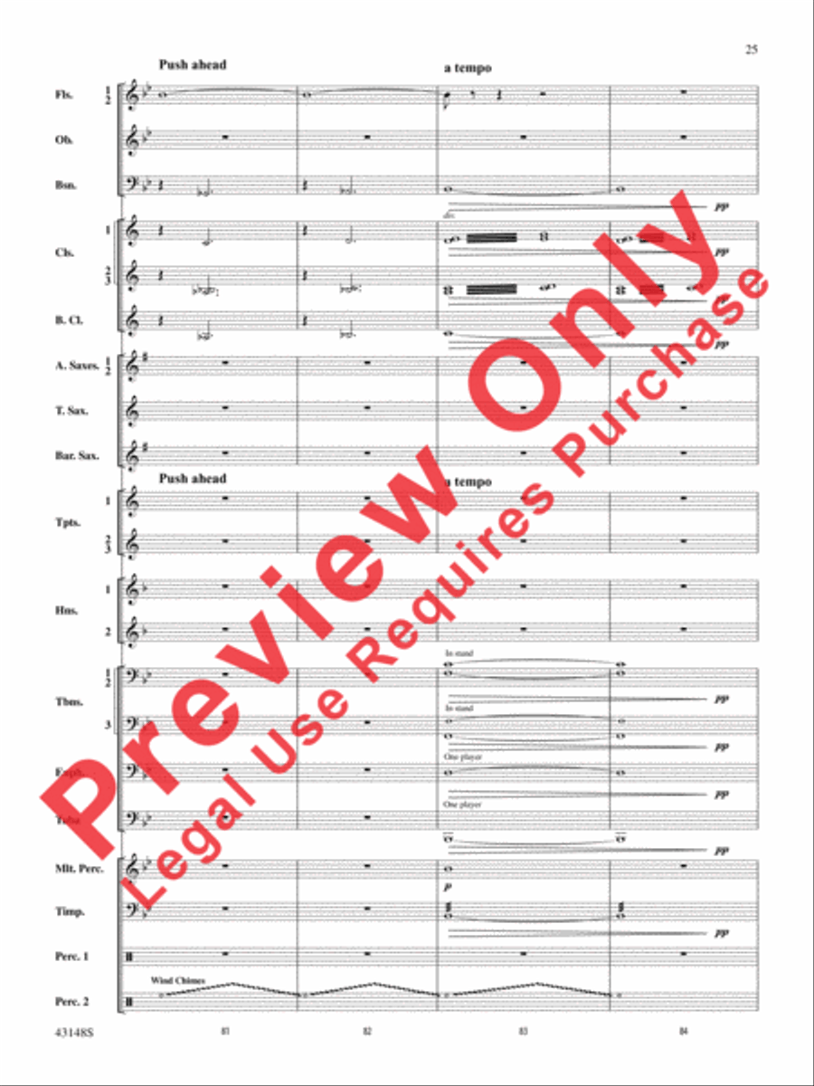 Of Sea and Song Concert Band scores gallery preview page 26