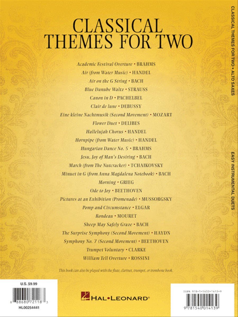 Classical Themes for Two Alto Saxophones Woodwind Duet scores gallery preview page 5