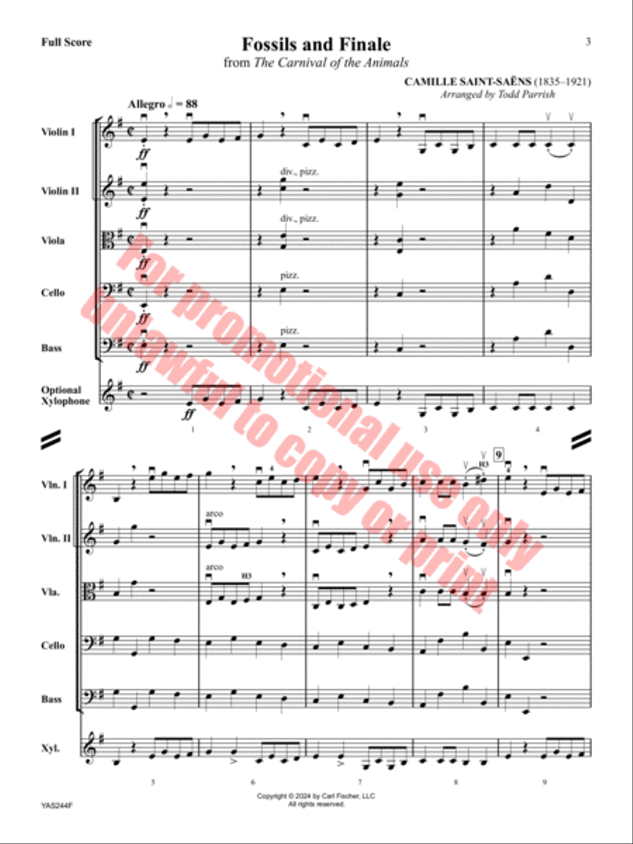 Fossils and Finale Orchestra scores gallery preview page 4