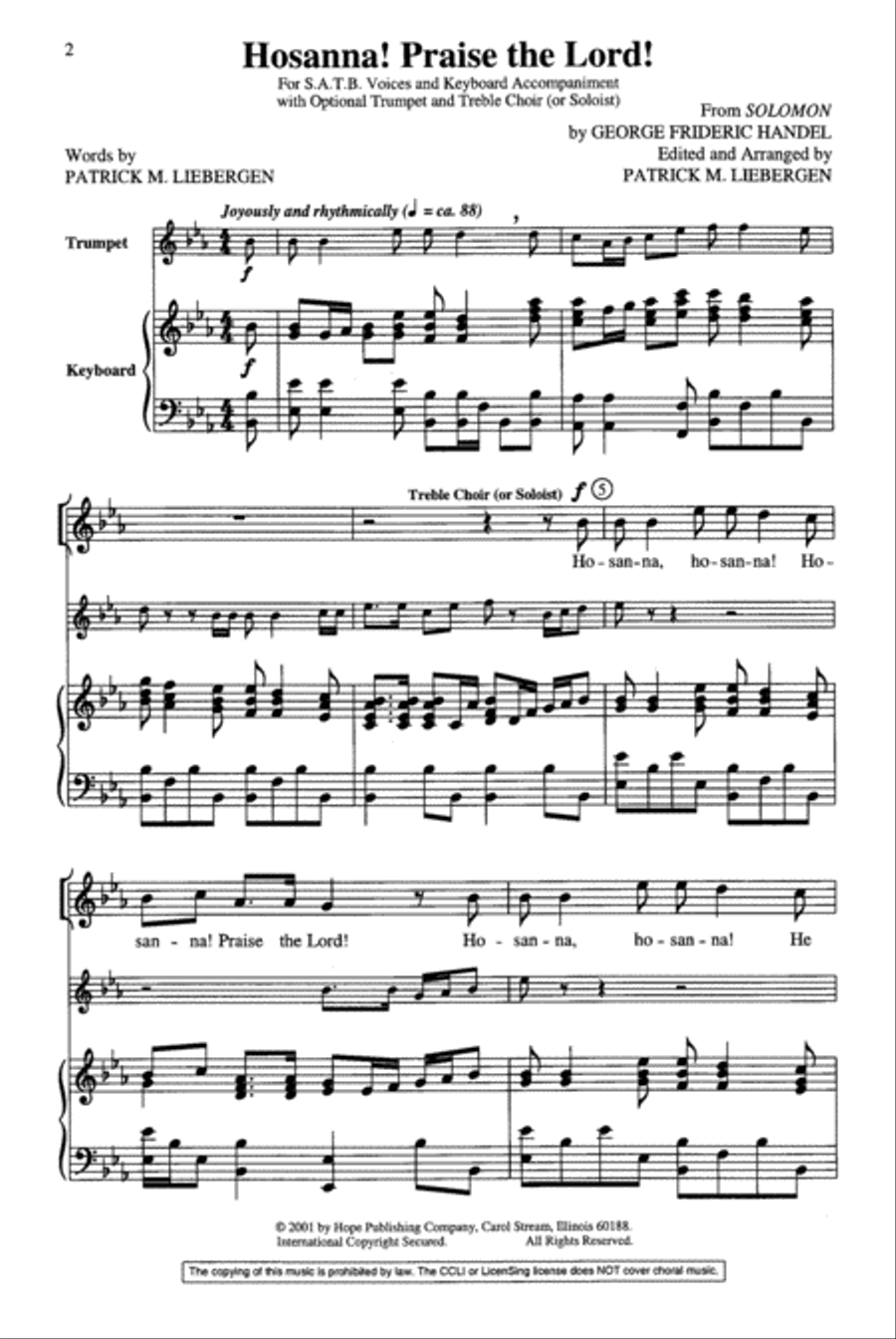 Hosanna! Praise the Lord! 4-Part scores gallery preview page 2