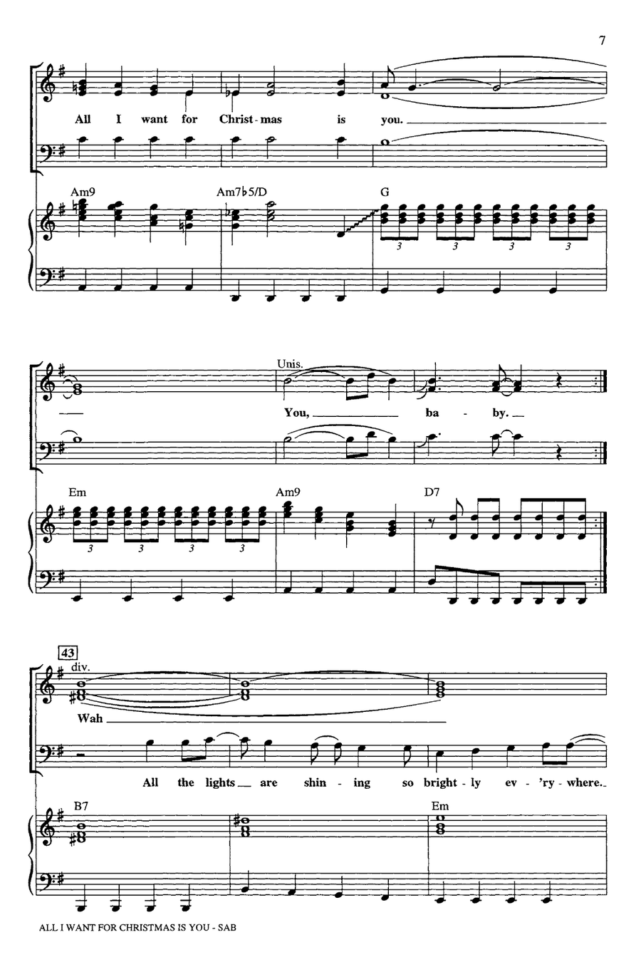 All I Want For Christmas Is You (arr. Mac Huff) 3-Part scores gallery preview page 6