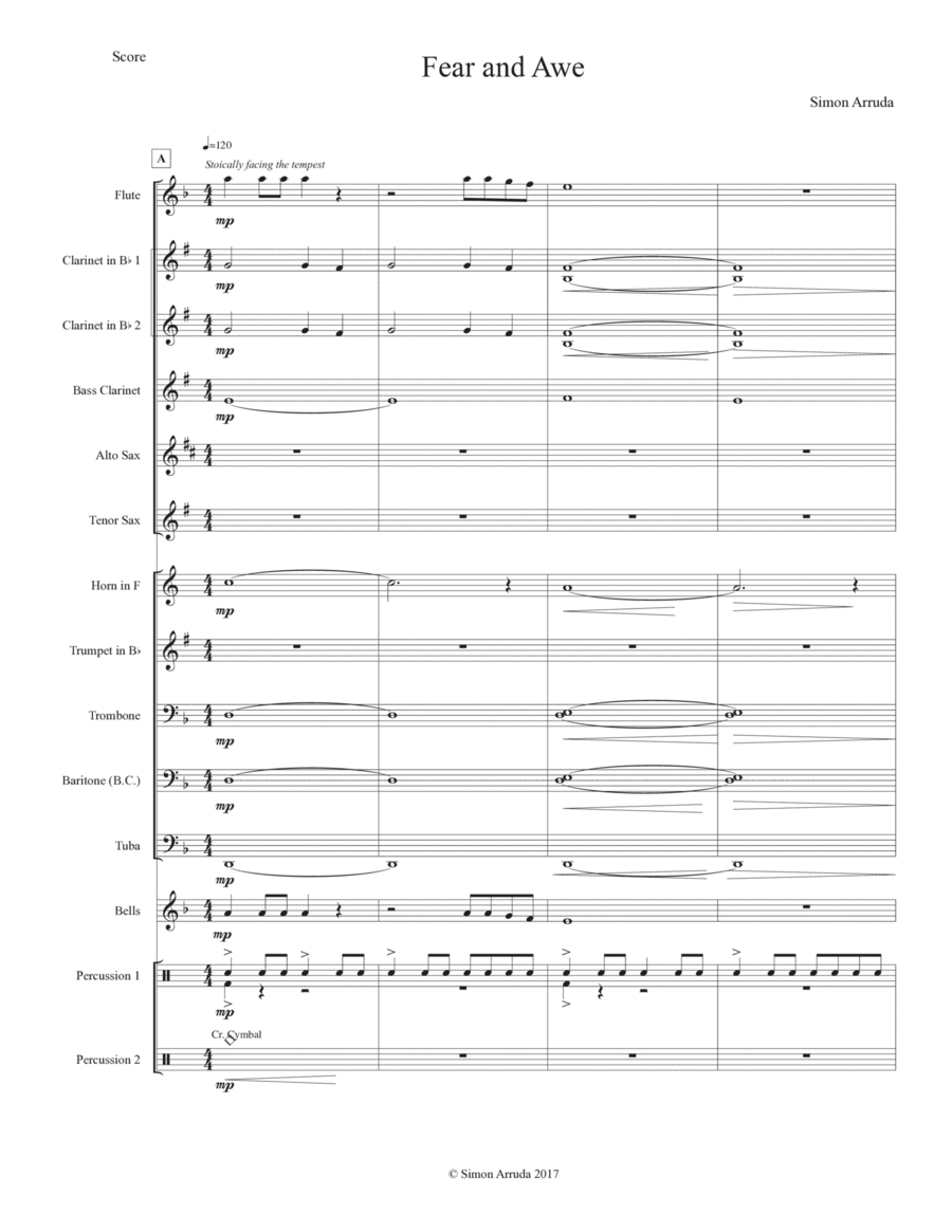 Fear and Awe Concert Band scores gallery preview page 1