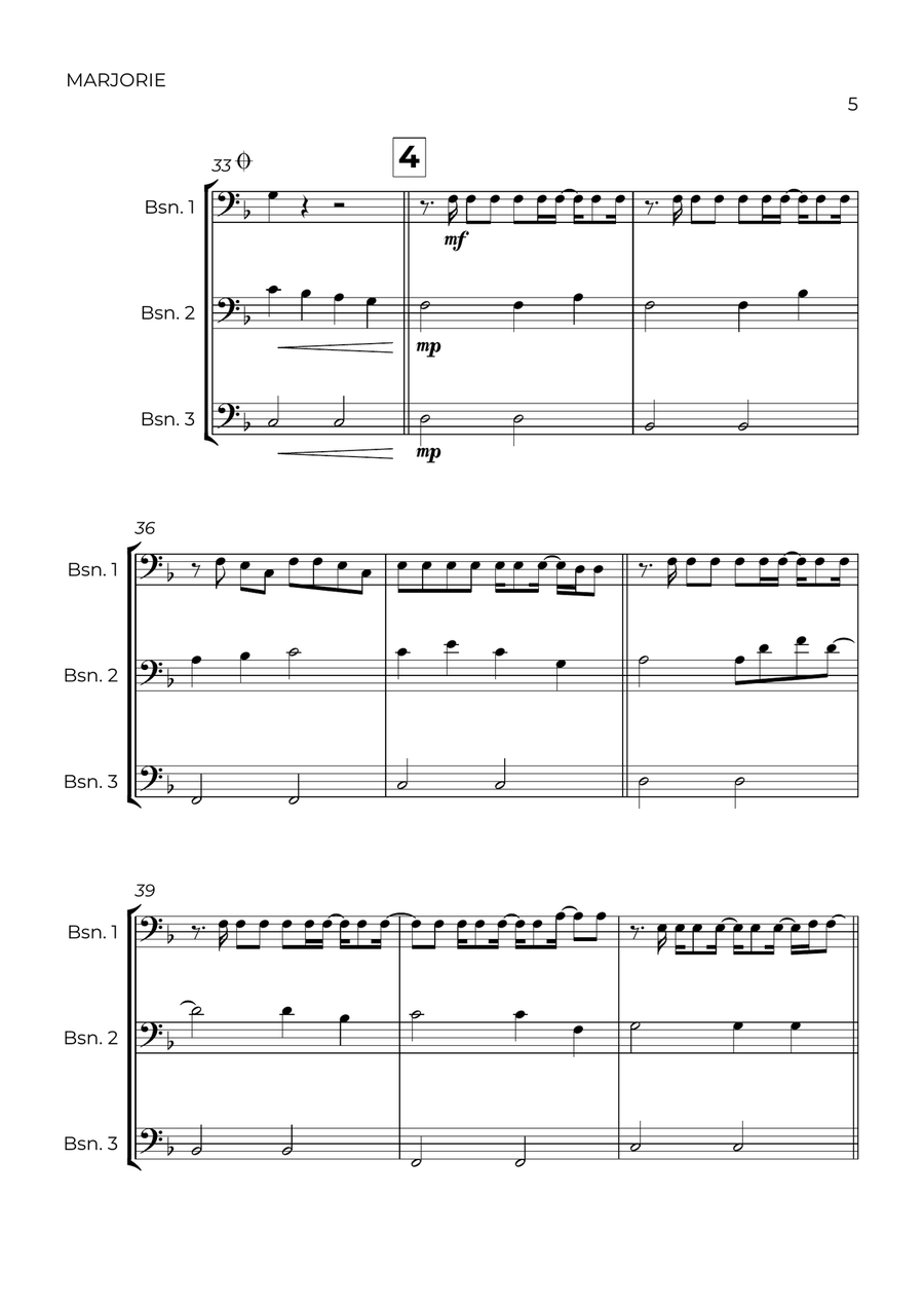 Marjorie Woodwind Trio scores gallery preview page 5
