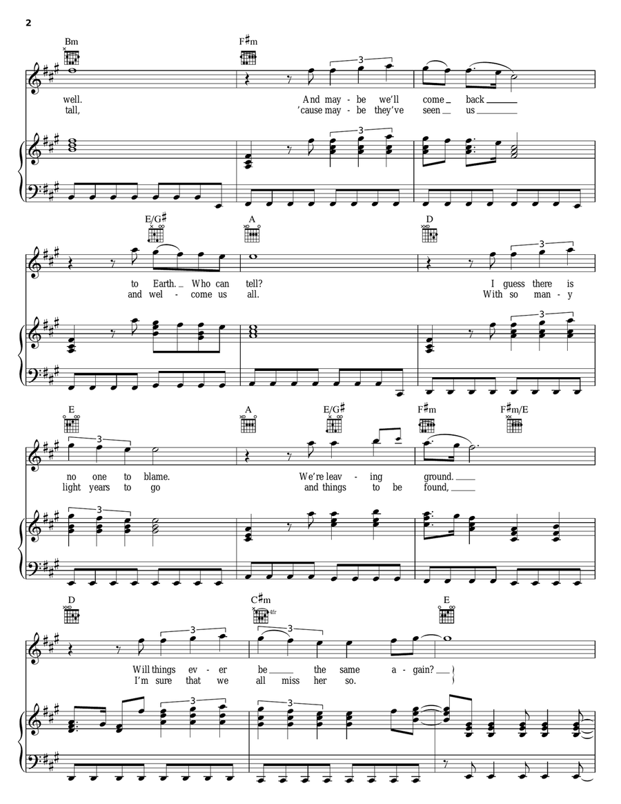 Final Countdown Piano, Vocal, Guitar scores gallery preview page 2