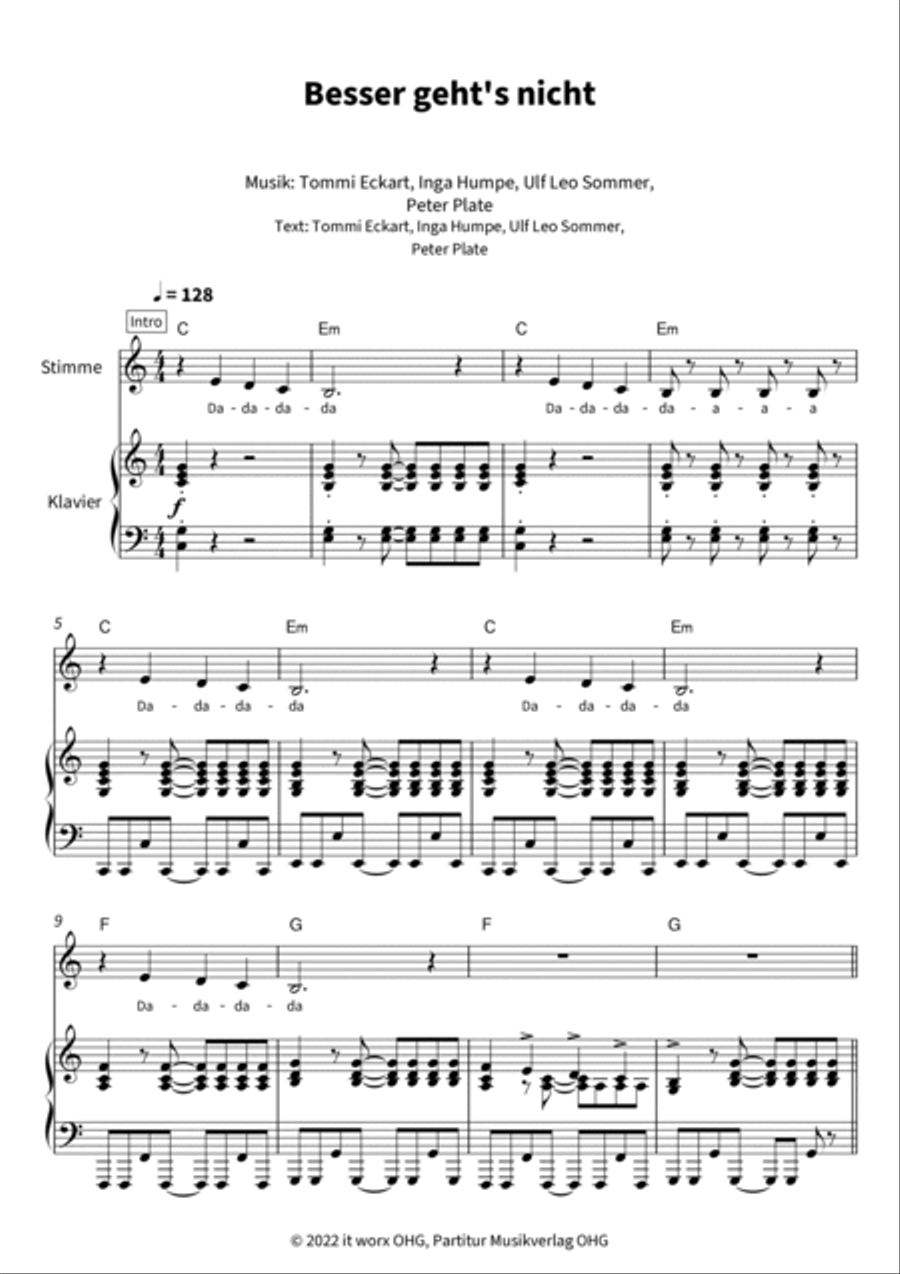 Besser geht's nicht Voice Solo scores gallery preview page 3