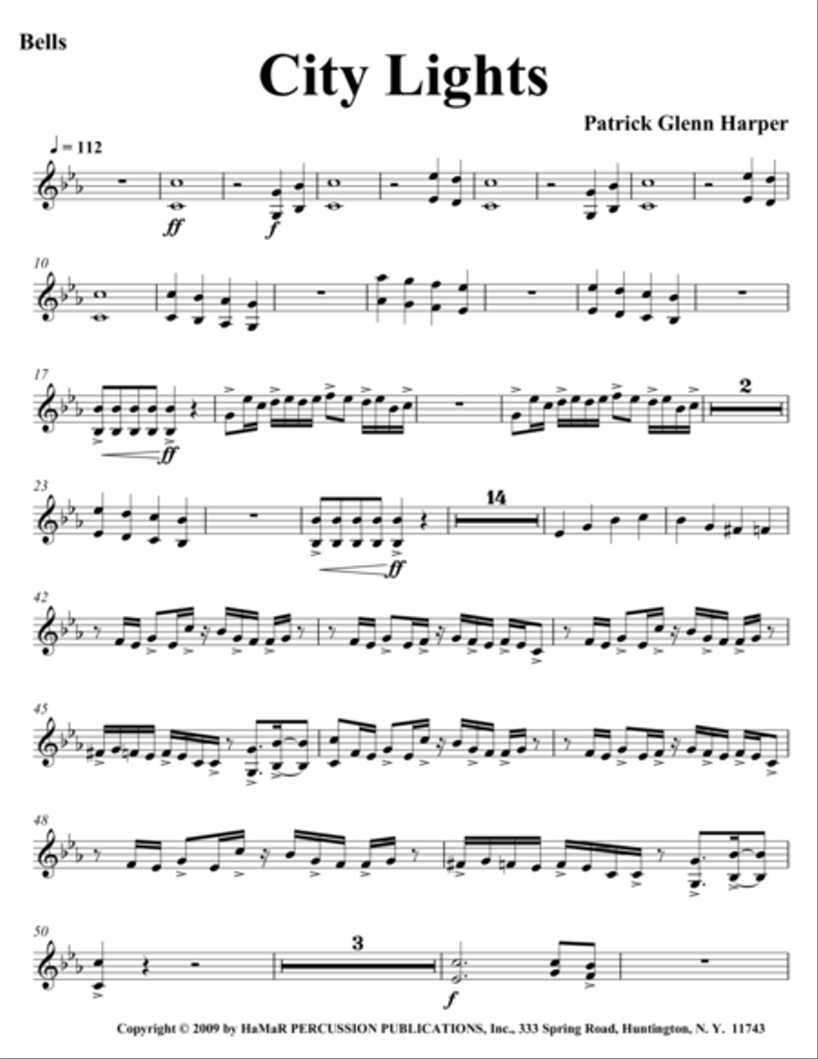 City Lights Percussion Ensemble scores gallery preview page 1