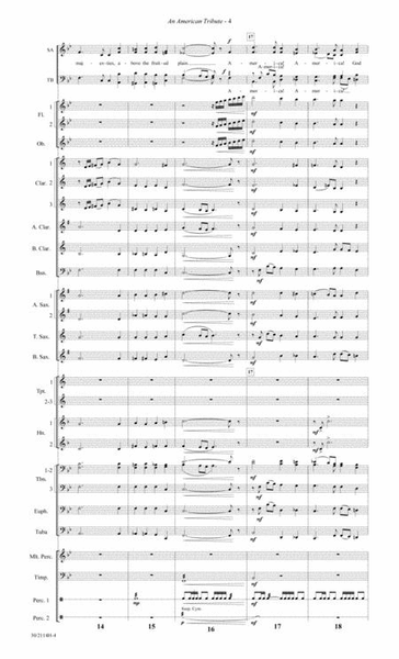 An American Tribute - Concert Band Score and Parts
