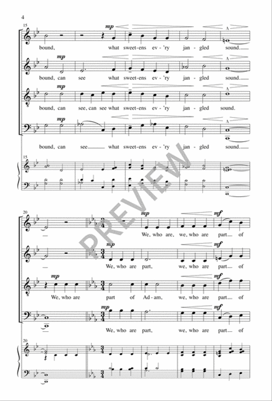 Remembered Music Remembered Music 4-Part scores gallery preview page 5