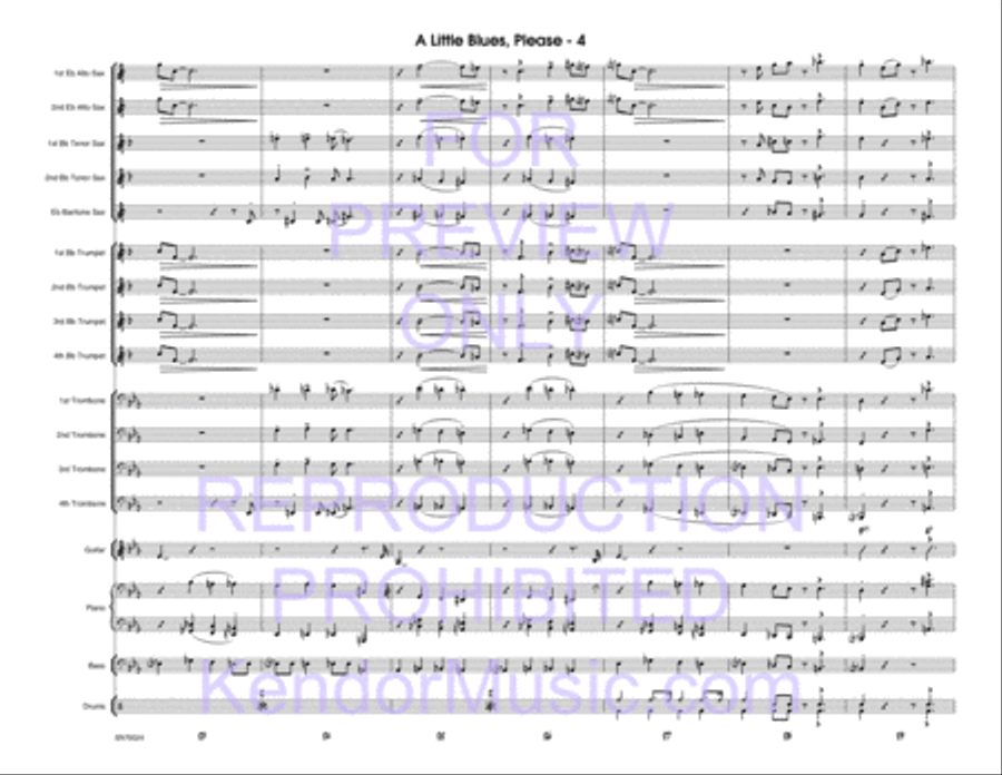 Little Blues, Please, A (Full Score) Jazz Ensemble scores gallery preview page 5