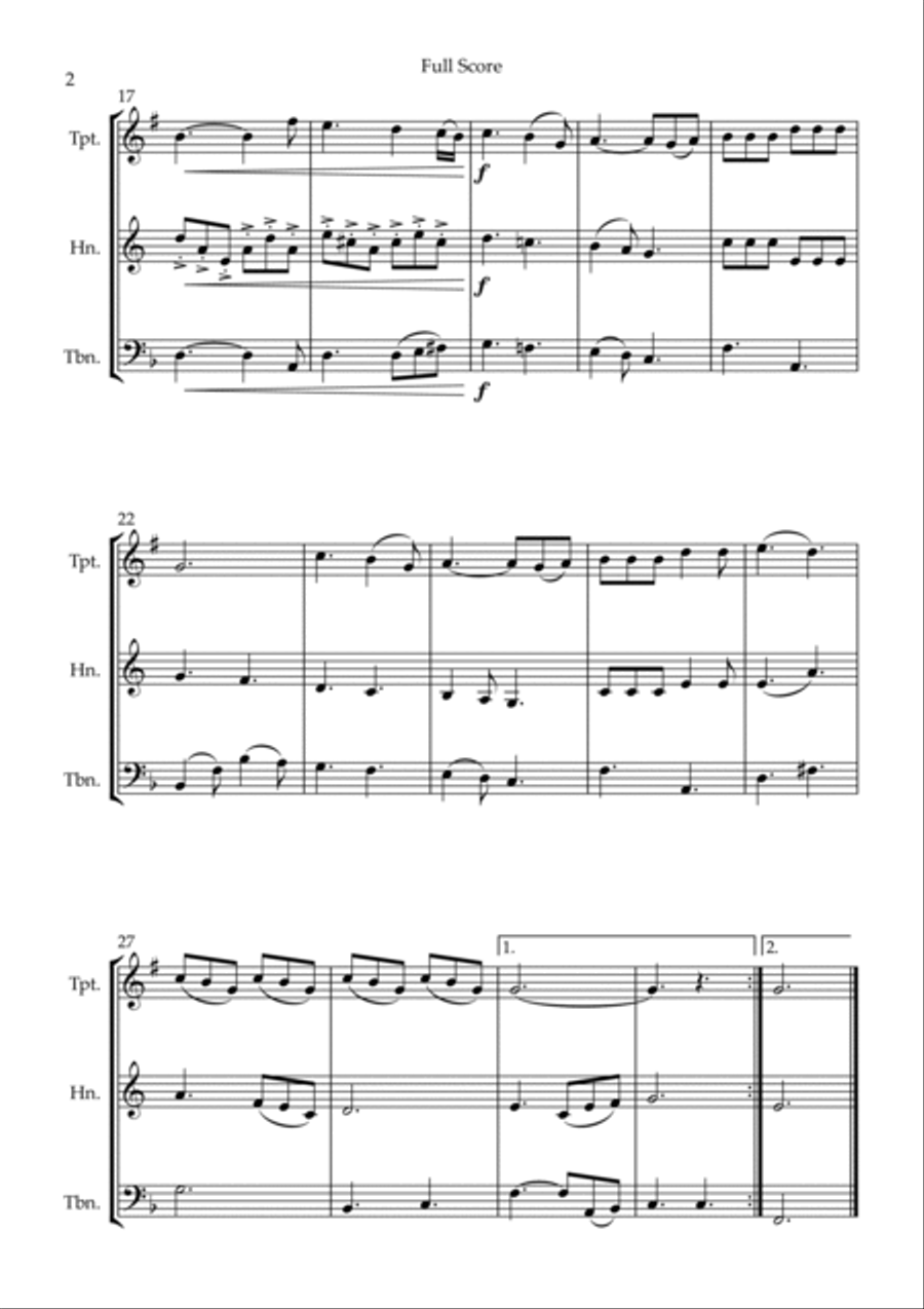 He Is Exalted Brass Ensemble scores gallery preview page 2