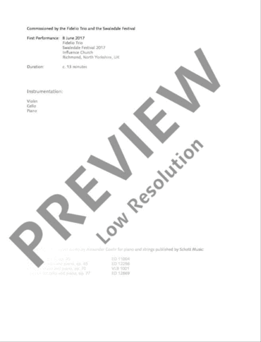Piano Trio No. 2 Piano Trio scores gallery preview page 3