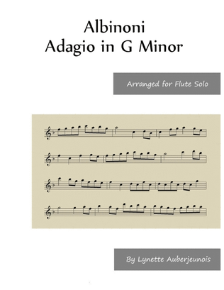 Book cover for Adagio in G Minor - Flute Solo