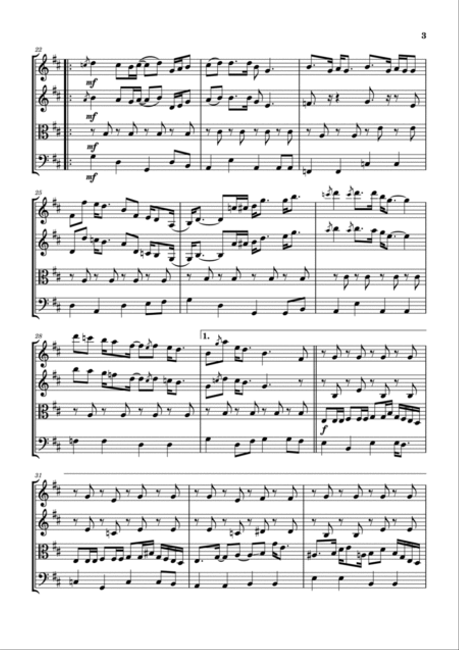 Eastbound And Down String Quartet scores gallery preview page 4