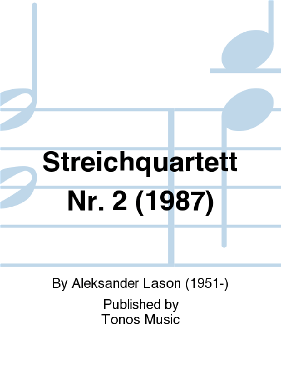 Streichquartett Nr. 2 (1987) String Quartet scores gallery preview page 1