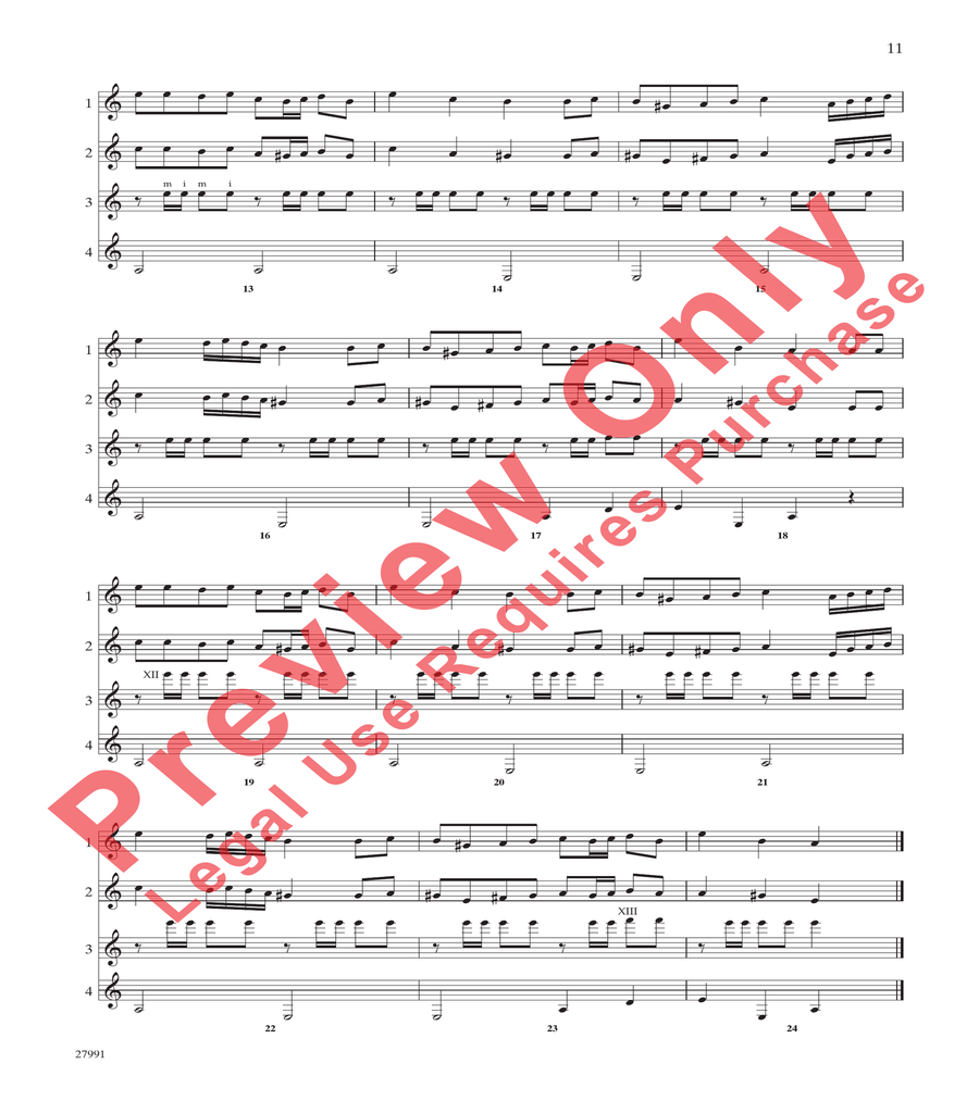 Festive Collection for Guitar Ensemble Guitar Ensemble scores gallery preview page 7