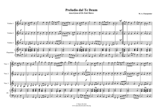 Te Deum Prelude (for 3 Violins and Piano/Organ)