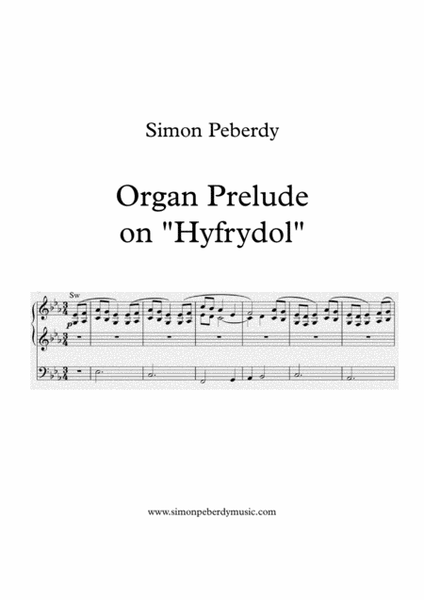 Organ Chorale Prelude on Hyfrydol (Alleluia, sing to Jesus), by Simon Peberdy (original melody by RH image number null