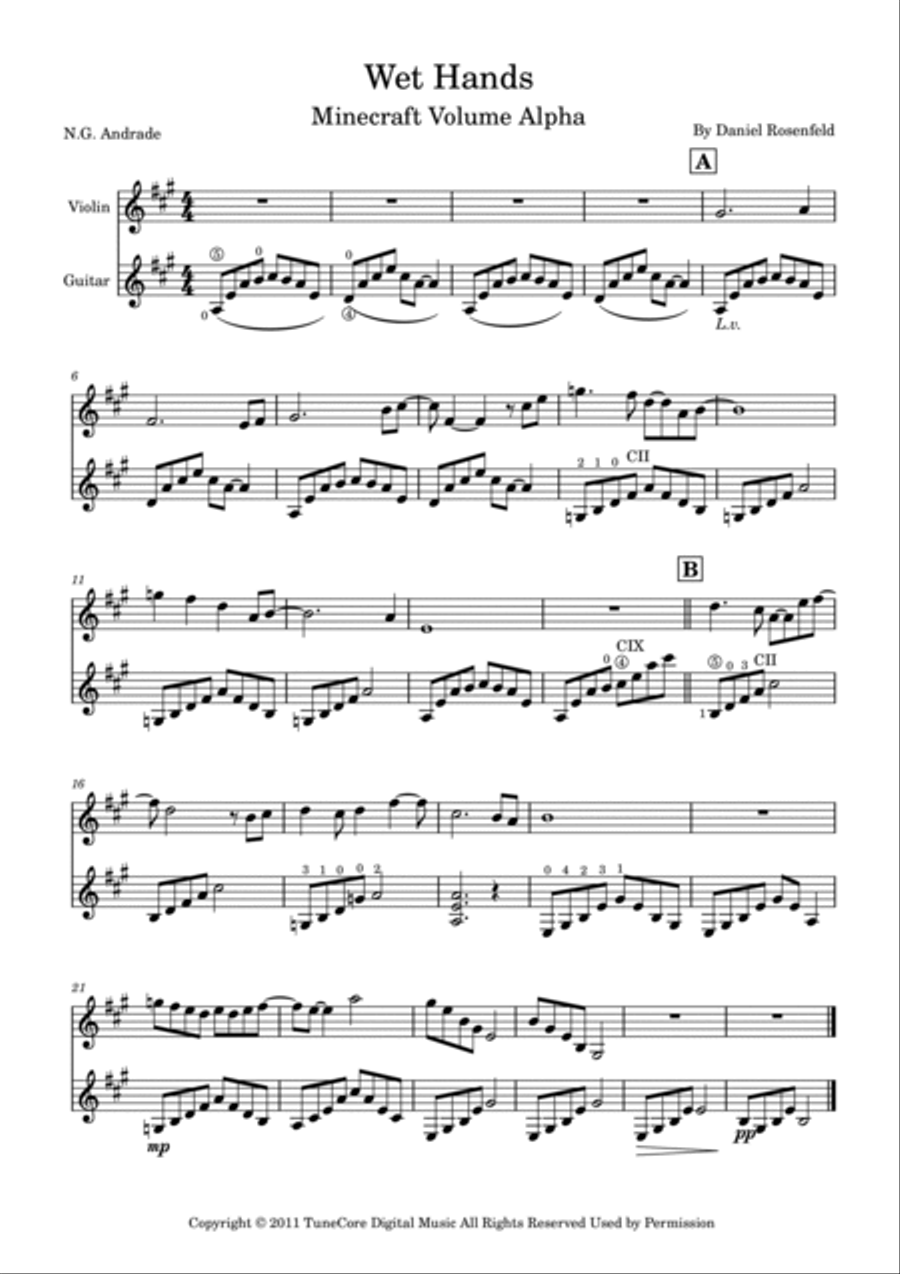Wet Hands String Duet scores gallery preview page 2